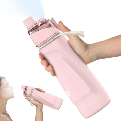 MistSip Pro – 24oz Insulated Stainless Steel Mist & Sip Water Bottle for Gym, Hiking & Sports